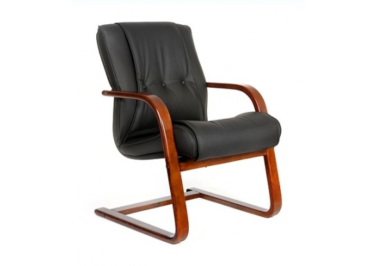Кресло для посетителя Chairman  653V натуральная кожа
