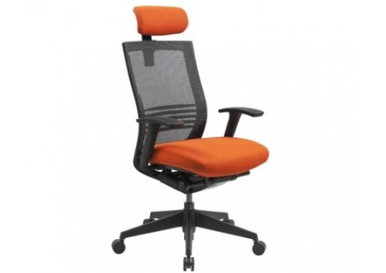 Кресло руководителя EChair TICENS-E-2 ткань оранж