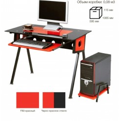Стол компьютерный SB-T1229BR черный с красным